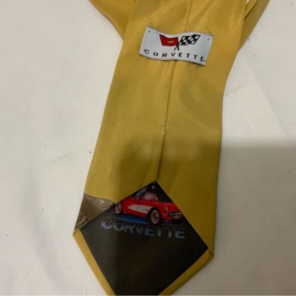 Corvette 100% silk made in Italy Happy trails  Corvette men's necktie TIE. - Picture 4 of 7